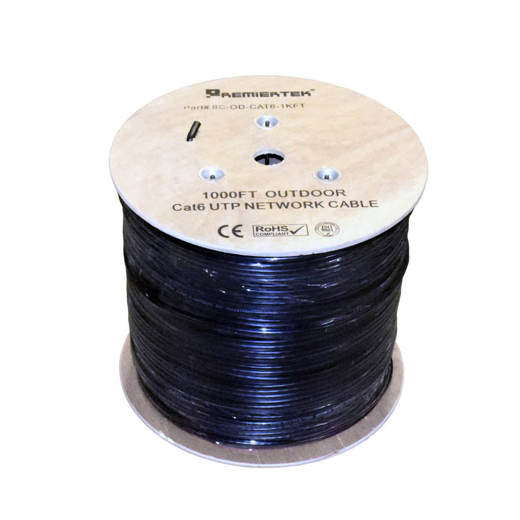 CAT 6 UTP 1000 ft Black Bulk Cable V77631