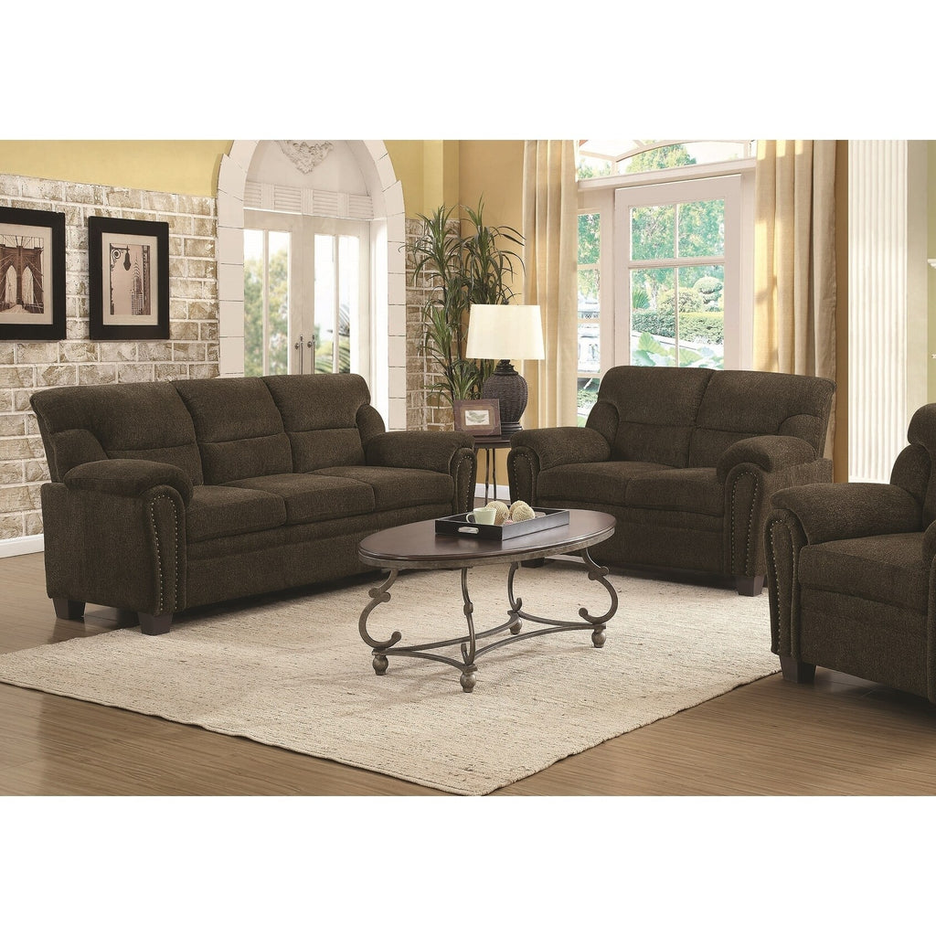 Upholstered Pillow Top Arm Living Room Set Y11324