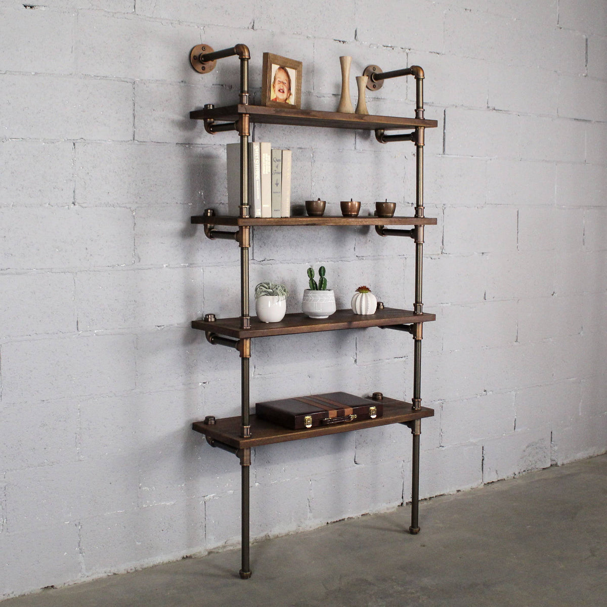 Rustic Bronze Etagere Bookcase Display Y8413