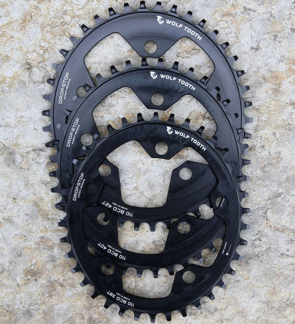 Elliptical 110 BCD Chainring - 38T 5-Bolt Drop-Stop Y10414