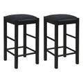 Set of Two 25" Backless Faux Leather Counter Stools U57768