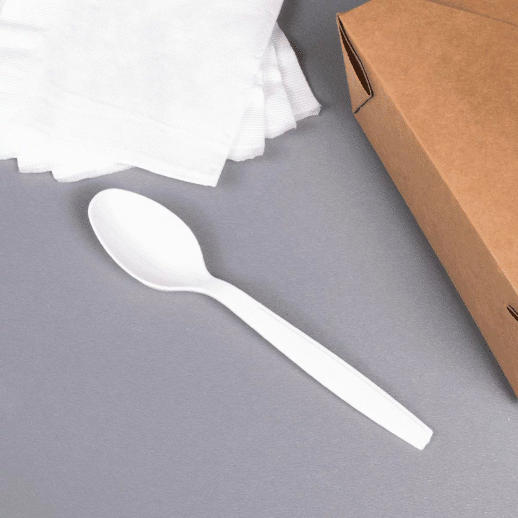 White PS Plastic Tea Spoons 1,000 ct D78533