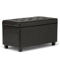 Black Storage Ottoman E63457