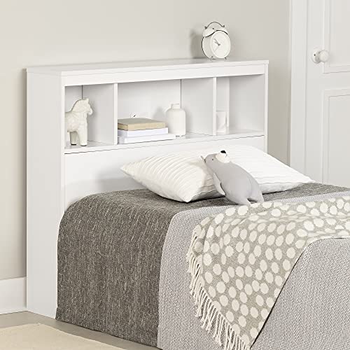Twin Pure White Bookcase Headboard S882