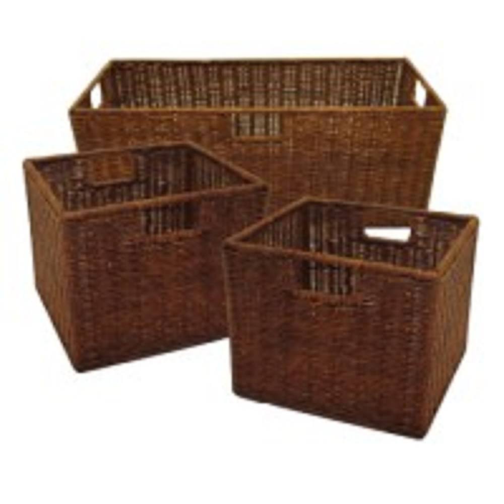 Brown Wired Baskets Set of 3 Z820