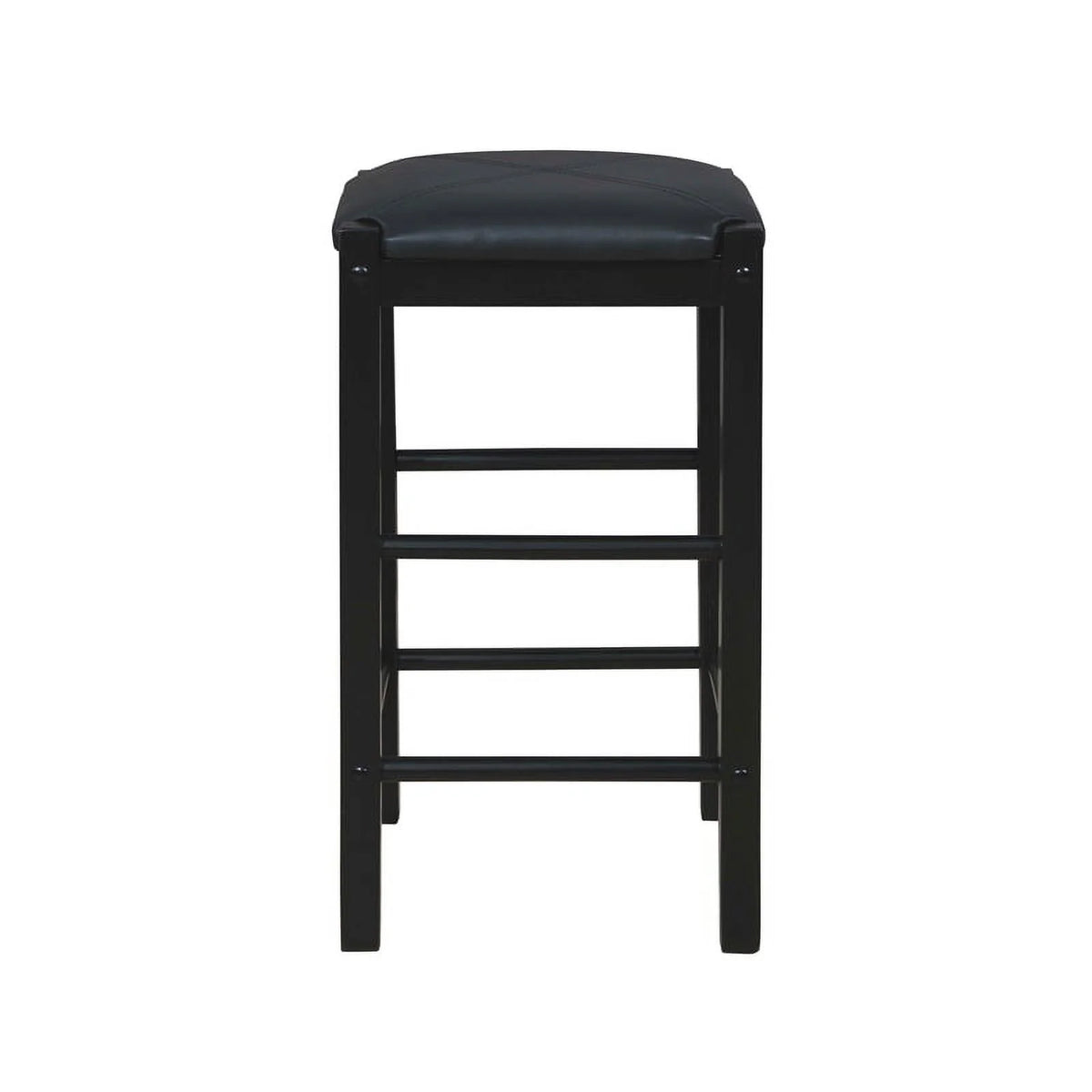 Set of Two 25" Backless Faux Leather Counter Stools U57768