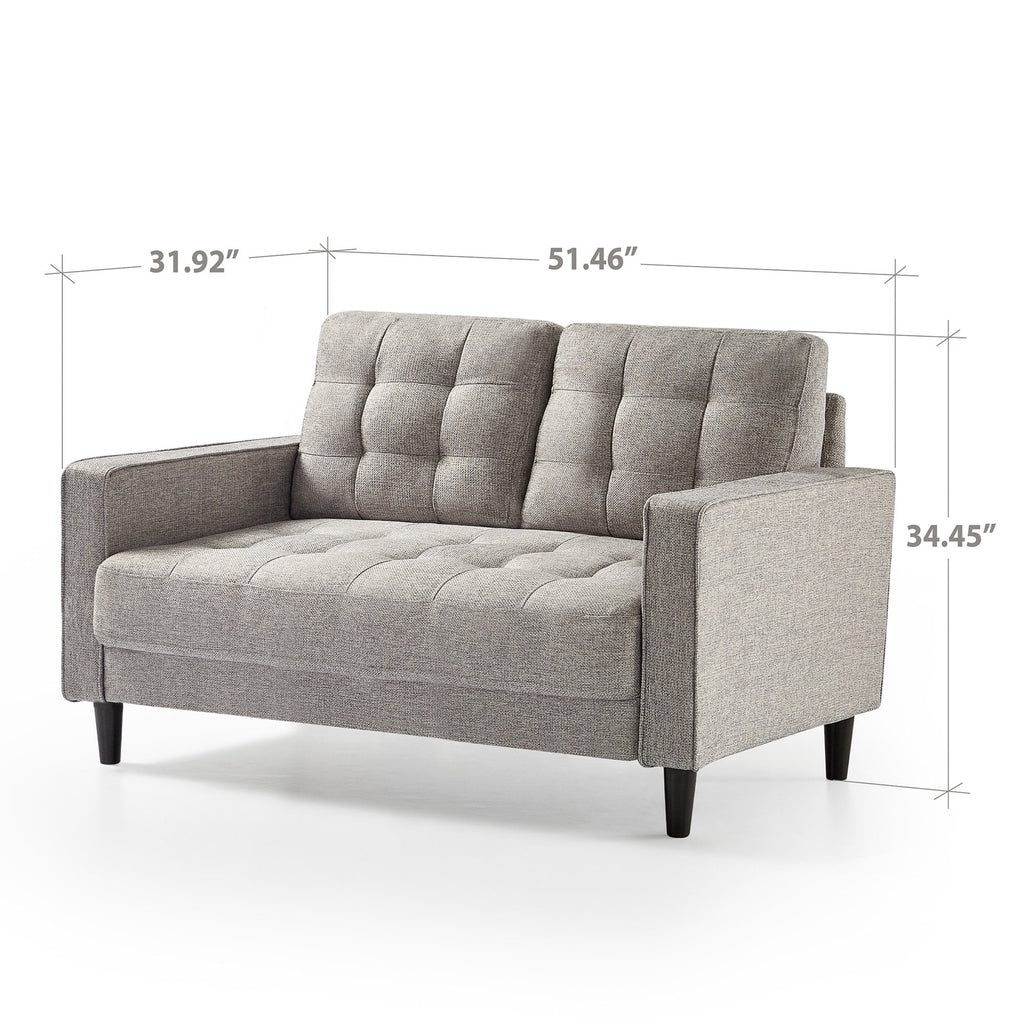 Soft Gray 2-Seater Loveseat Z891998