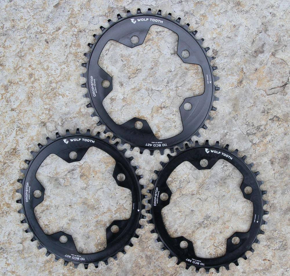 Elliptical 110 BCD Chainring - 38T 5-Bolt Drop-Stop Y10414