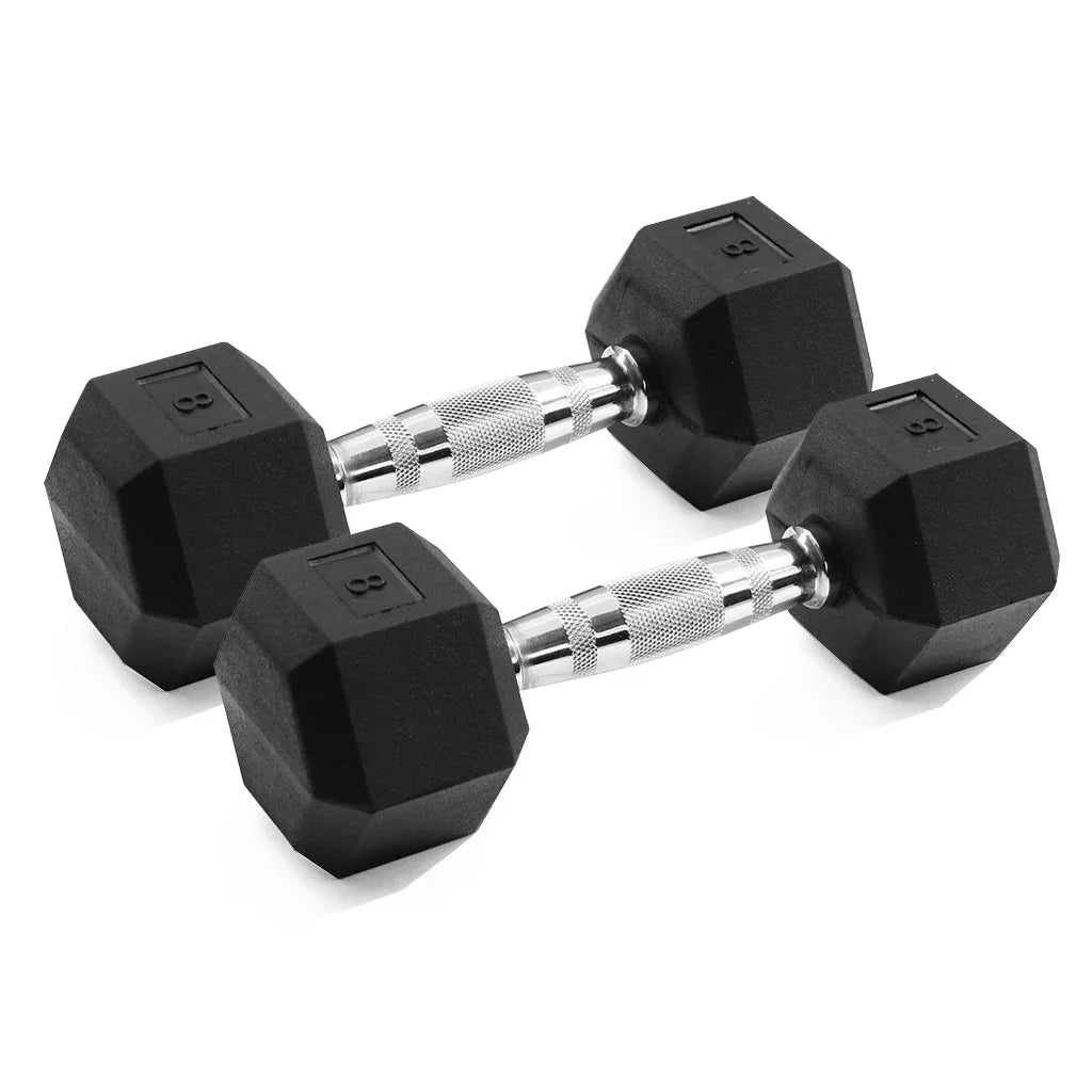 25lb Rubber Hex Dumbbell Pair B363