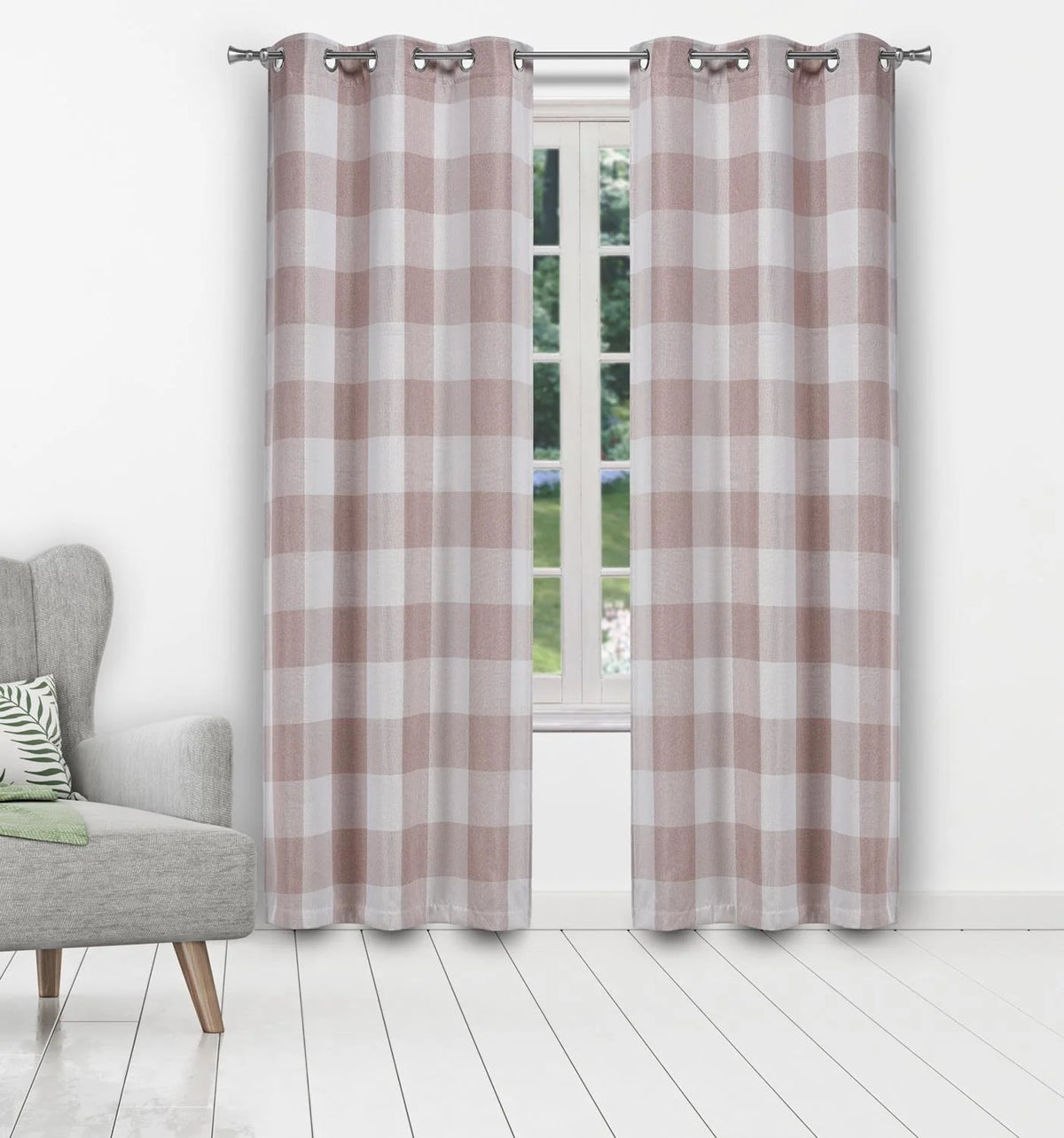 Buffalo Check Window Curtain Set L4760