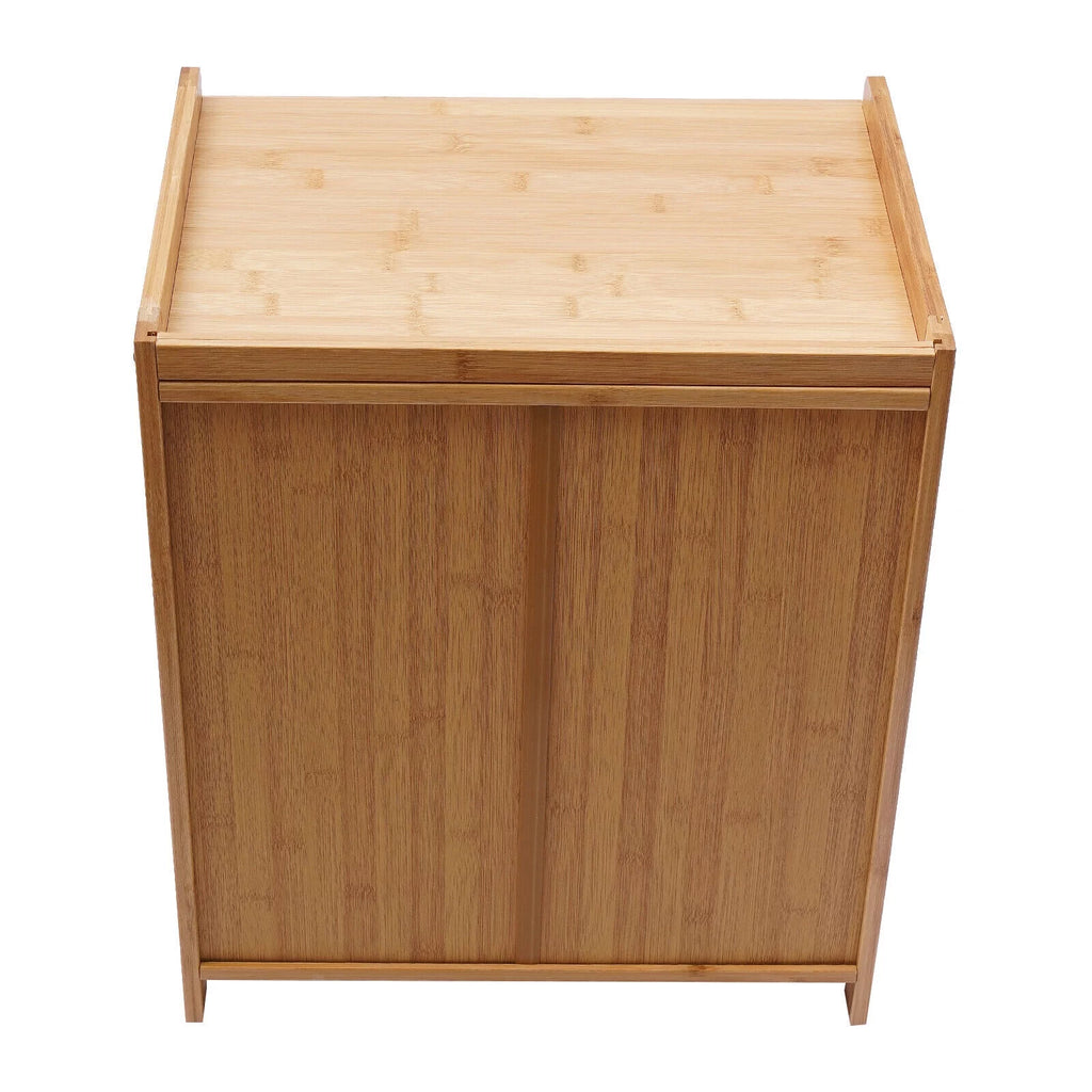 Bamboo Wood 3 Sliding Drawers Nightstand A435882
