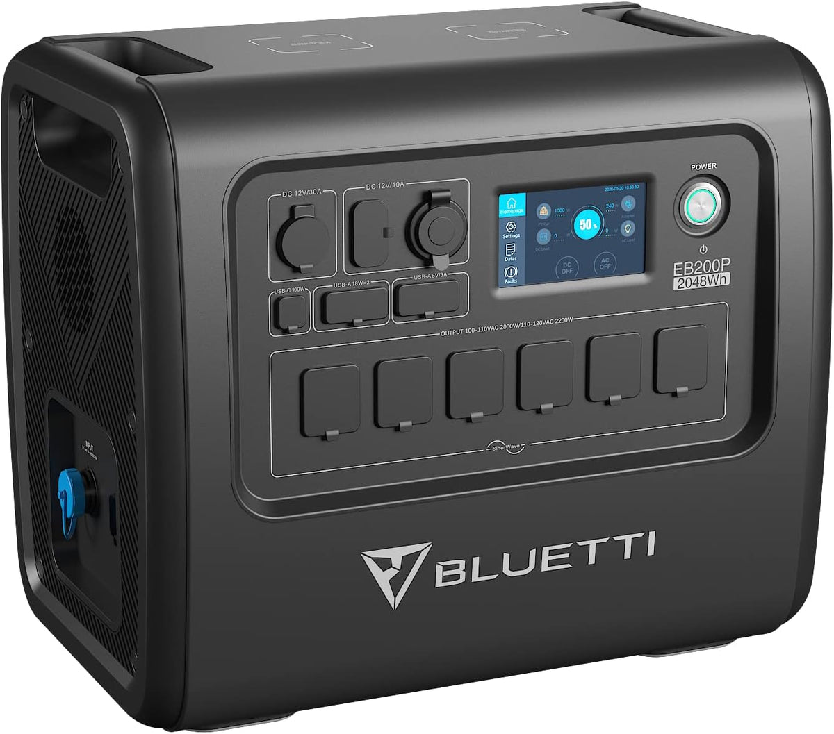 2200W 2048Wh Portable Power Station with 6 AC Outlets W783