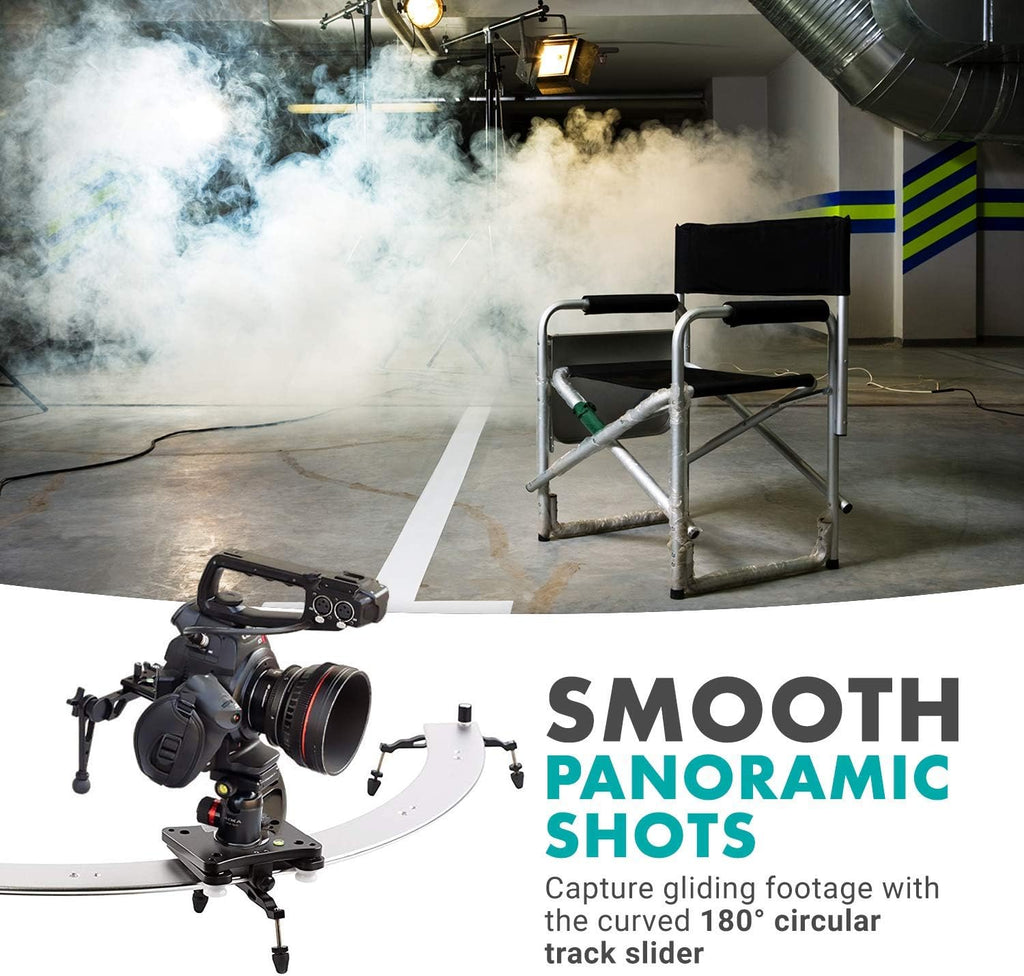 Panoramic 180° Circular Camera Sliding Track System with Roller Bearing Sliding Platform A198